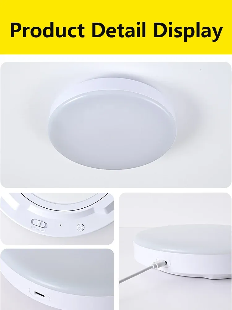 Plafonnier LED rechargeable, vue détaillée