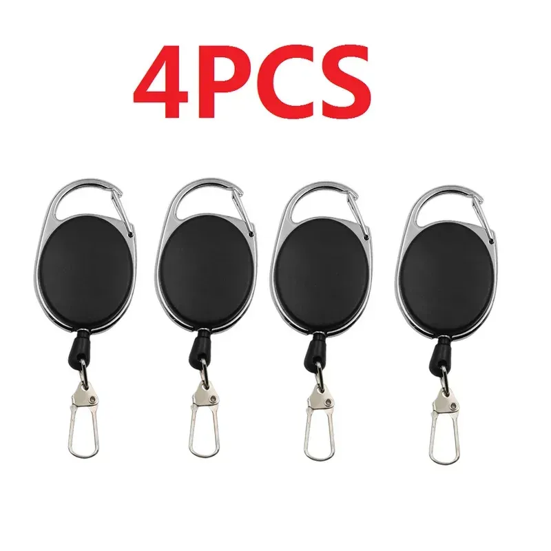 Lot de 3 à 24 porte-badges rétractables avec enrouleur, porte-cartes à clip pour sac à dos et mousqueton 2