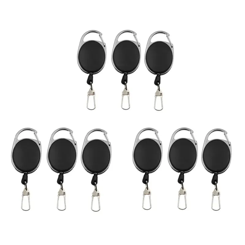 Lot de 3 à 24 porte-badges rétractables avec enrouleur, porte-cartes à clip pour sac à dos et mousqueton 7