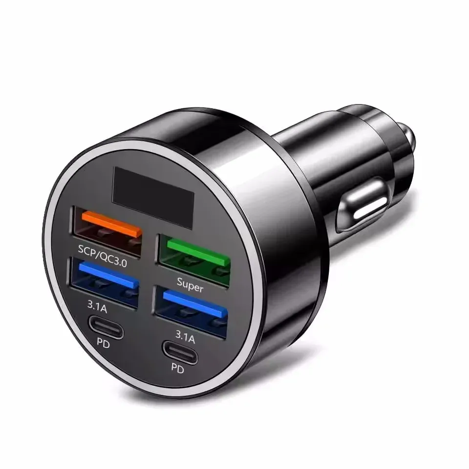 Chargeur de voiture 350 W USB-C à charge rapide, compatible USB PD et QC 3.0 7