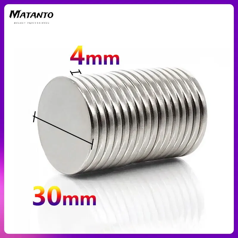 Aimants ronds puissants 30x4 mm