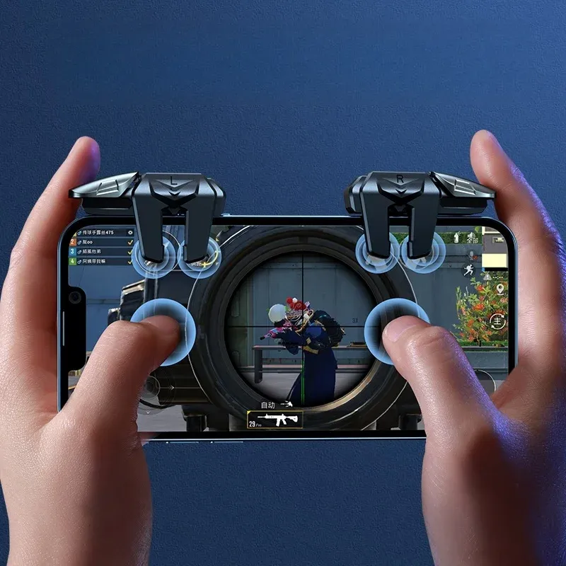 Manette de jeu mobile G21 rétractable avec boutons mécaniques et gâchettes auxiliaires 4