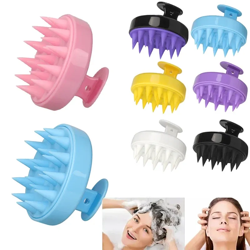 Détail de la brosse en silicone pour le cuir chevelu