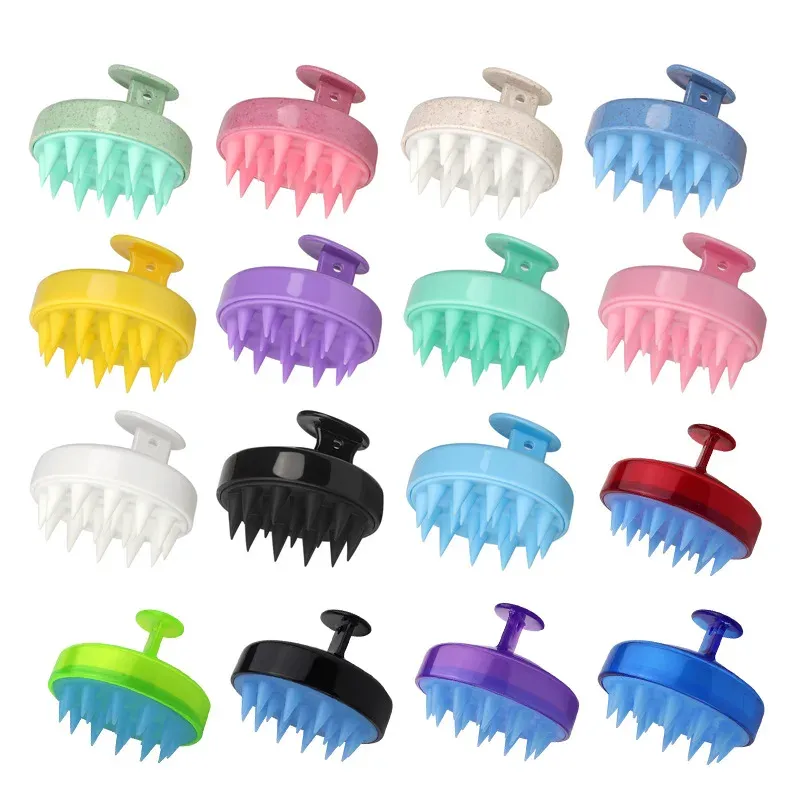 Brosse en silicone pour le soin du cuir chevelu