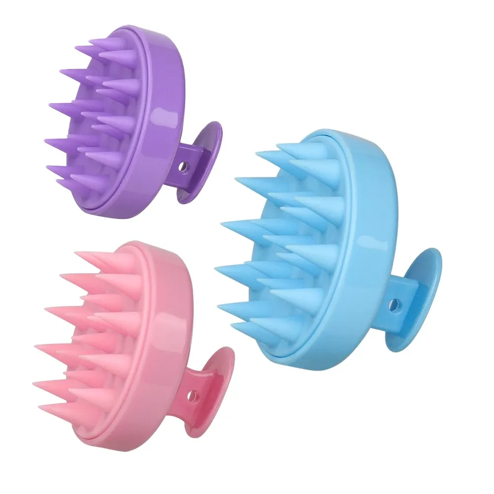 Brosse en silicone pour massage du cuir chevelu, peigne pour racines, anti-démangeaisons, nettoyage du cuir chevelu, brosse de bain pour le corps 16