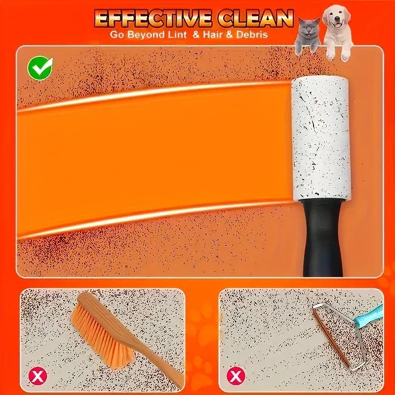 Rouleau adhésif pour poils d'animaux, idéal pour meubles, vêtements et tapis 3