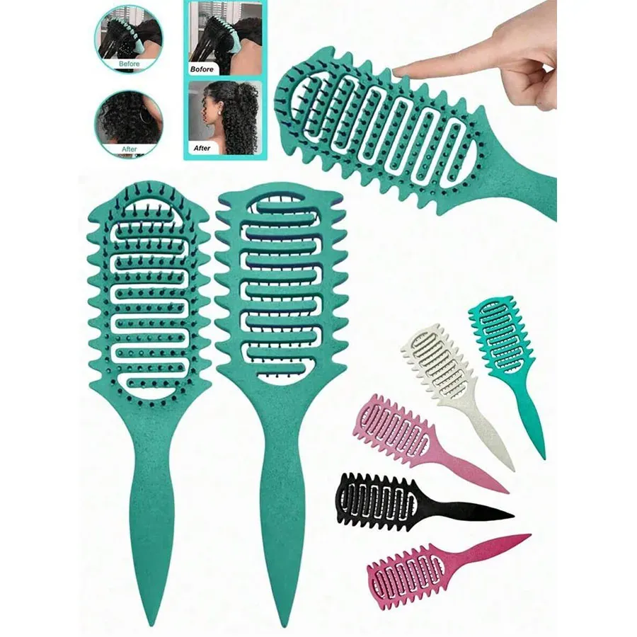 Brosse Démêlante Creuse pour Cheveux Bouclés Humides, Définition de Boucles - Image 1