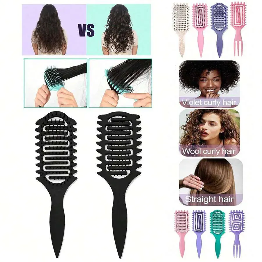 Brosse Démêlante Creuse pour Cheveux Bouclés Humides, Définition de Boucles 2