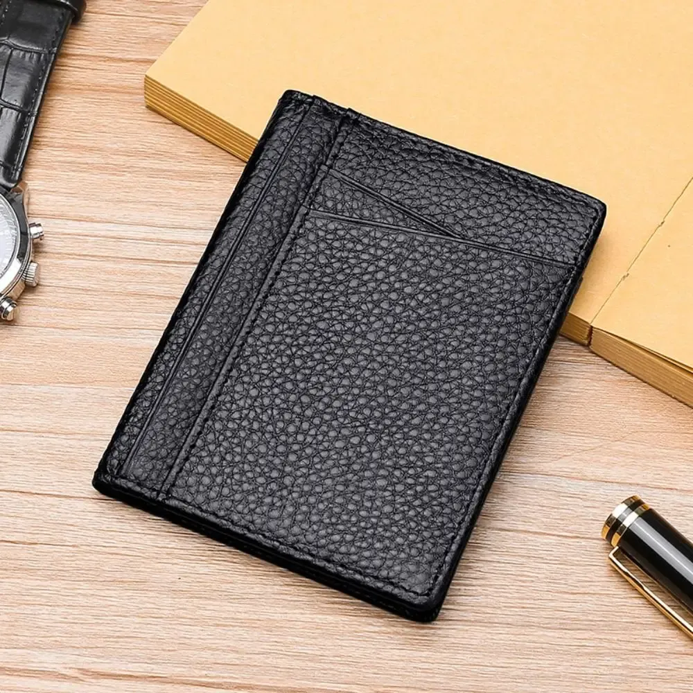 Portefeuille fin et compact en cuir pour homme et femme, à plusieurs emplacements pour cartes 8