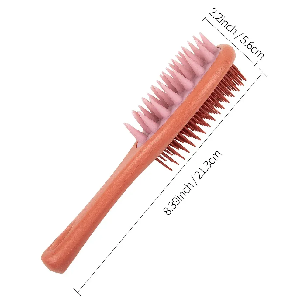 Brosse de massage double face pour cheveux secs et humides