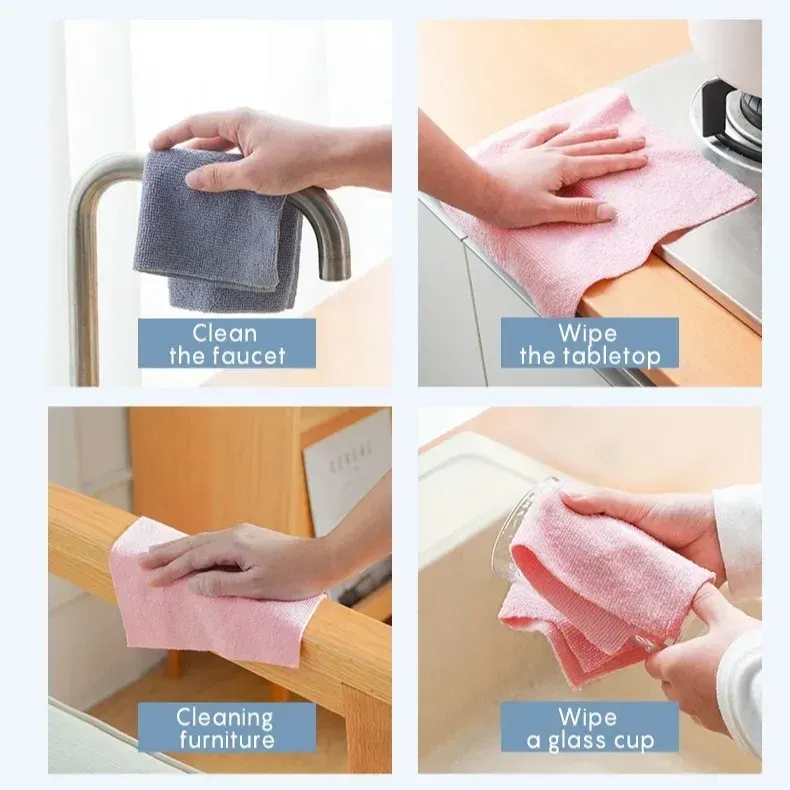 Lingette de nettoyage réutilisable en microfibre, détail du produit