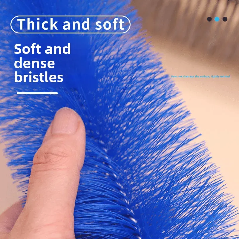 Brosse de nettoyage pour ventilateur de plafond à long manche et poils doux, pour grilles d'aération et meubles 3