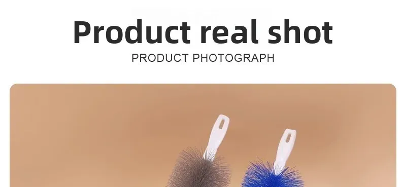Brosse de nettoyage, détail des poils