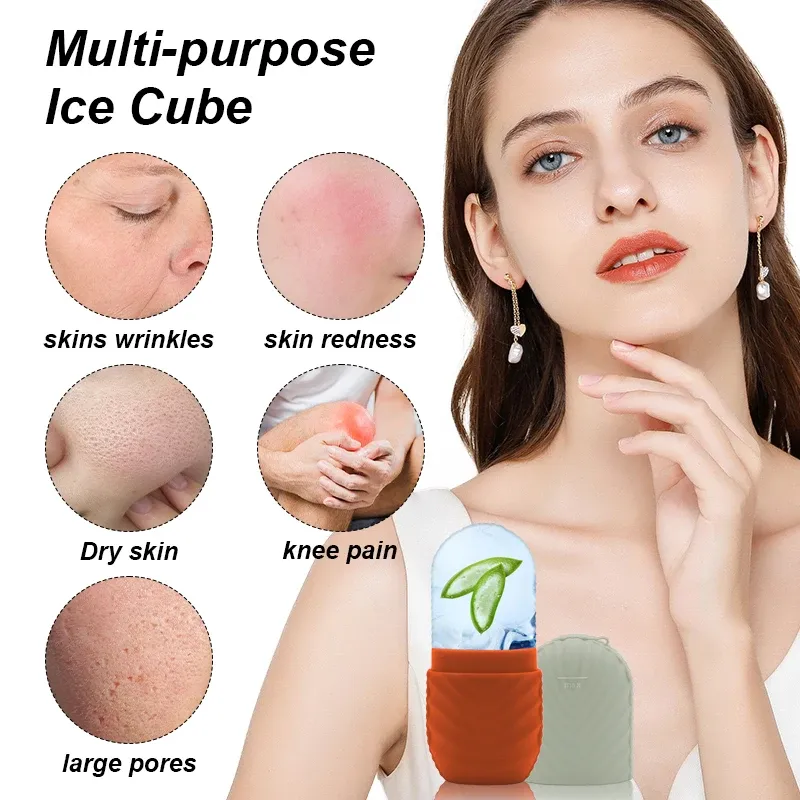 Applicateur de beauté pour le visage, outil de soin de la peau, massage au rouleau de glace, moule à glace en silicone pour le visage 4