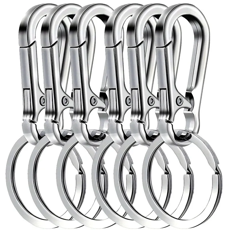 Lot de 6 porte-clés mousquetons en métal