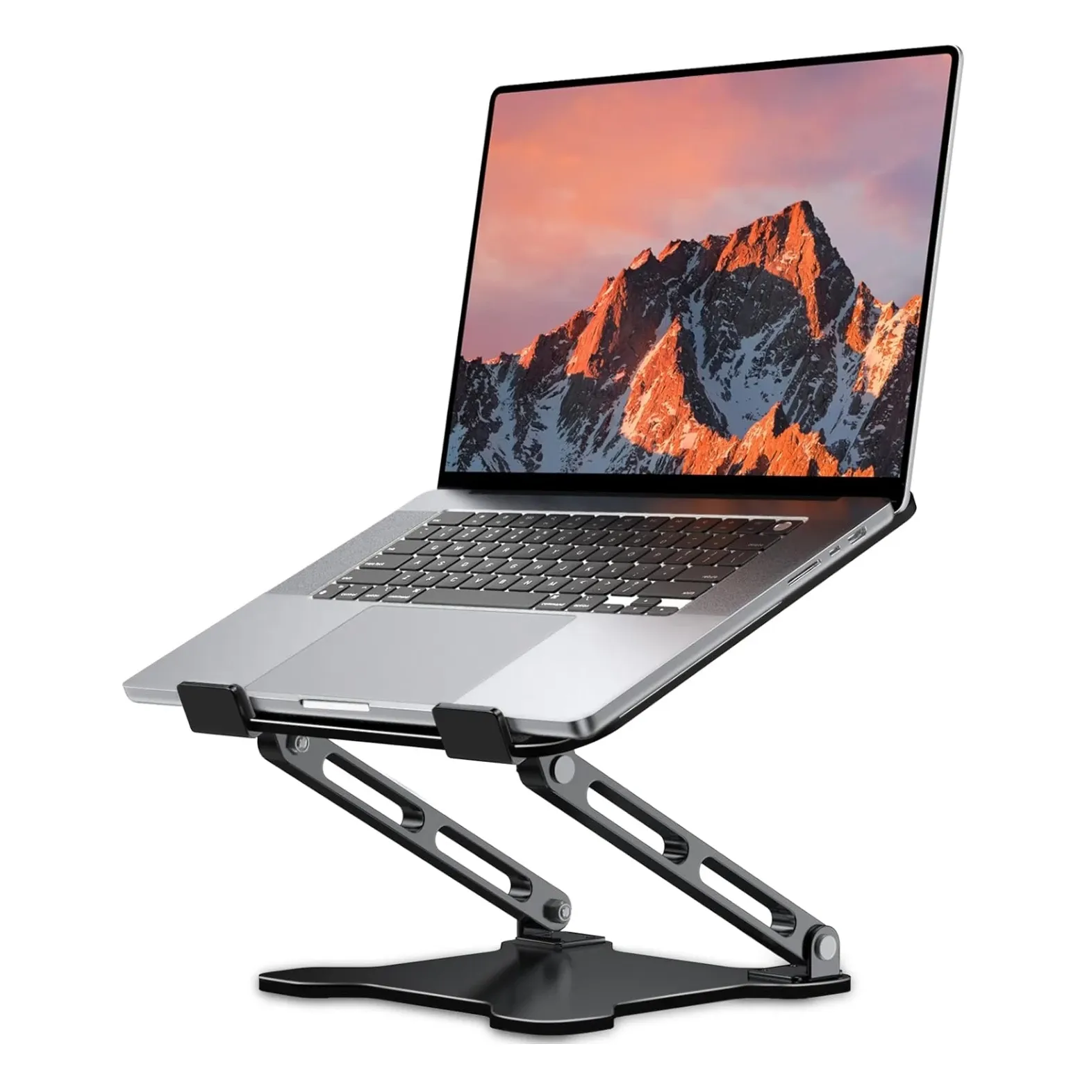 Support réglable en alliage d'aluminium DT-02B pour ordinateur portable jusqu'à 17 pouces, pliable, avec fonction de refroidissement