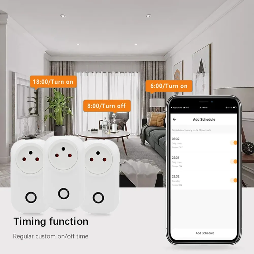 Prise intelligente Tuya connectée à la maison