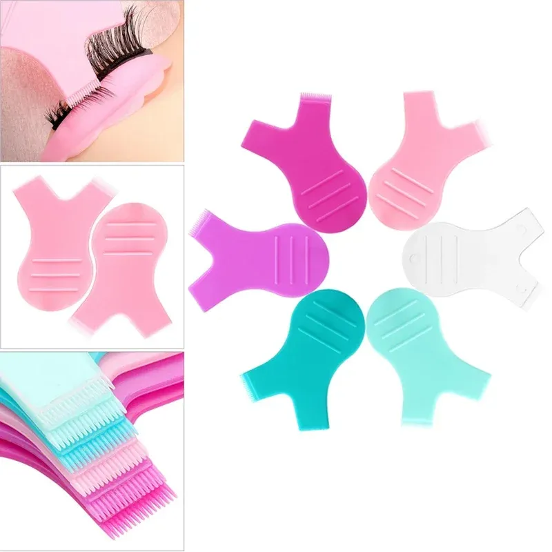 Lot de 10 brosses à cils réutilisables en plastique en forme de Y, pour extension et permanente de cils 2