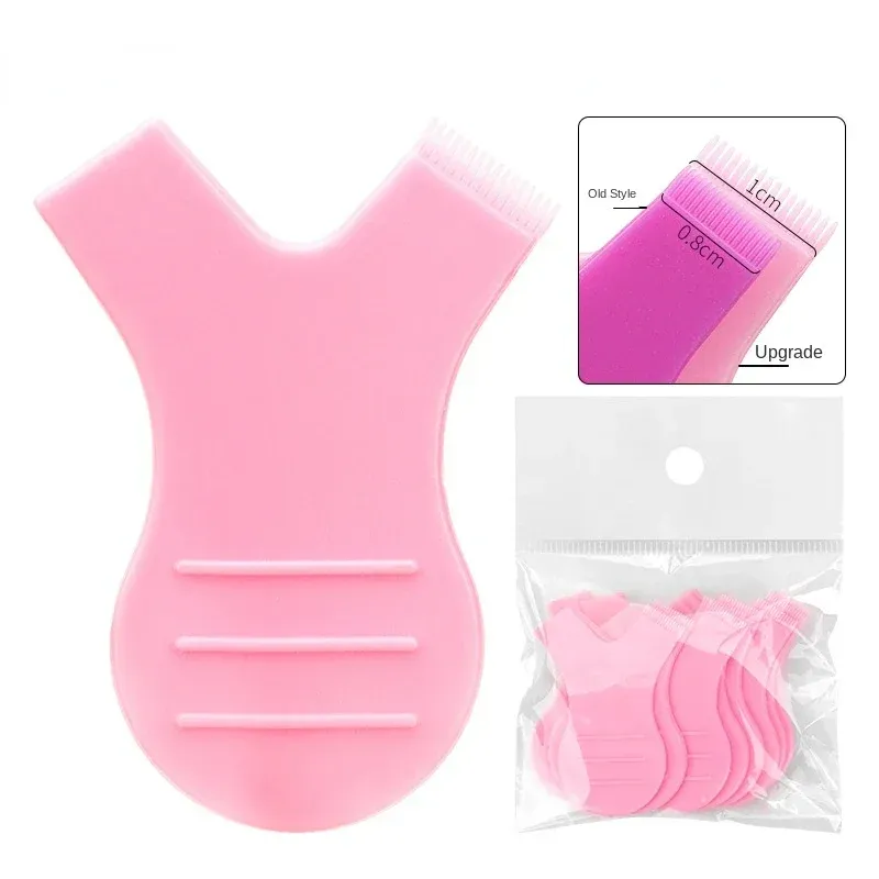 Lot de 10 brosses à cils réutilisables en plastique en forme de Y, pour extension et permanente de cils 8