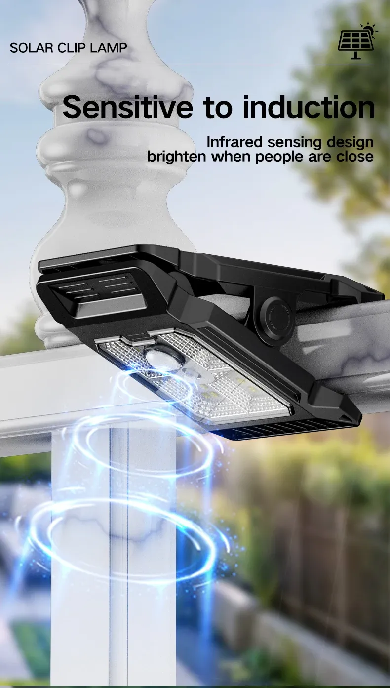 Lampe solaire fixée sur un mur extérieur