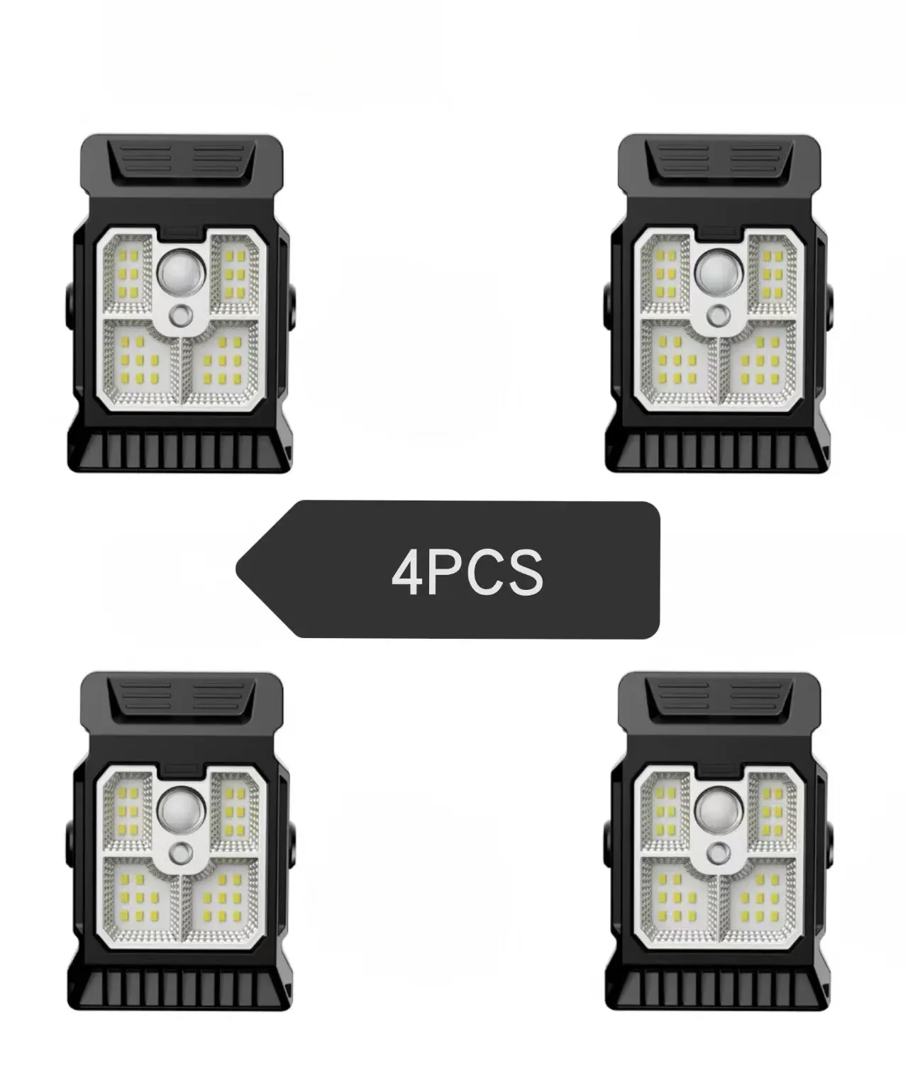 Lampe solaire de jardin à détection de mouvement, éclairage multifonction, à pince, pour extérieur 7