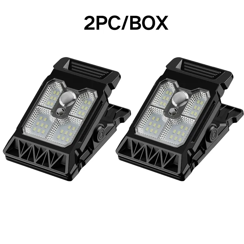 Lampe solaire de jardin à détection de mouvement, éclairage multifonction, à pince, pour extérieur 9