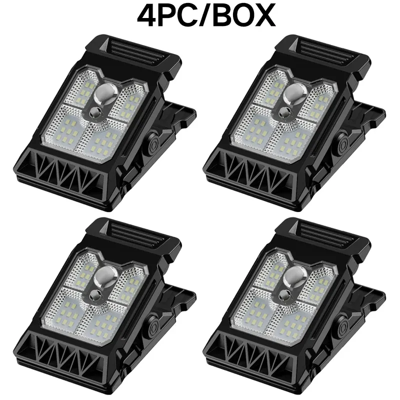 Lampe solaire de jardin à détection de mouvement, éclairage multifonction, à pince, pour extérieur 8