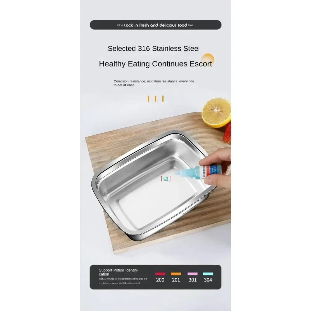Boîte bento compacte en acier inoxydable