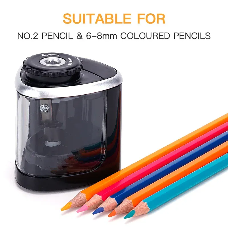 Taille-crayon électrique automatique à lame hélicoïdale en acier 8005 5