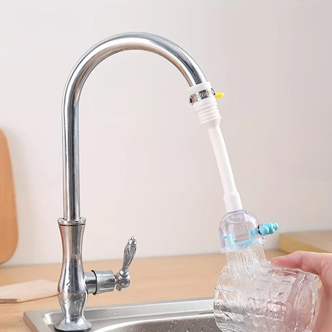 Filtre à eau pivotant 360° pour robinet de cuisine, avec connecteur extensible anti-éclaboussures 5