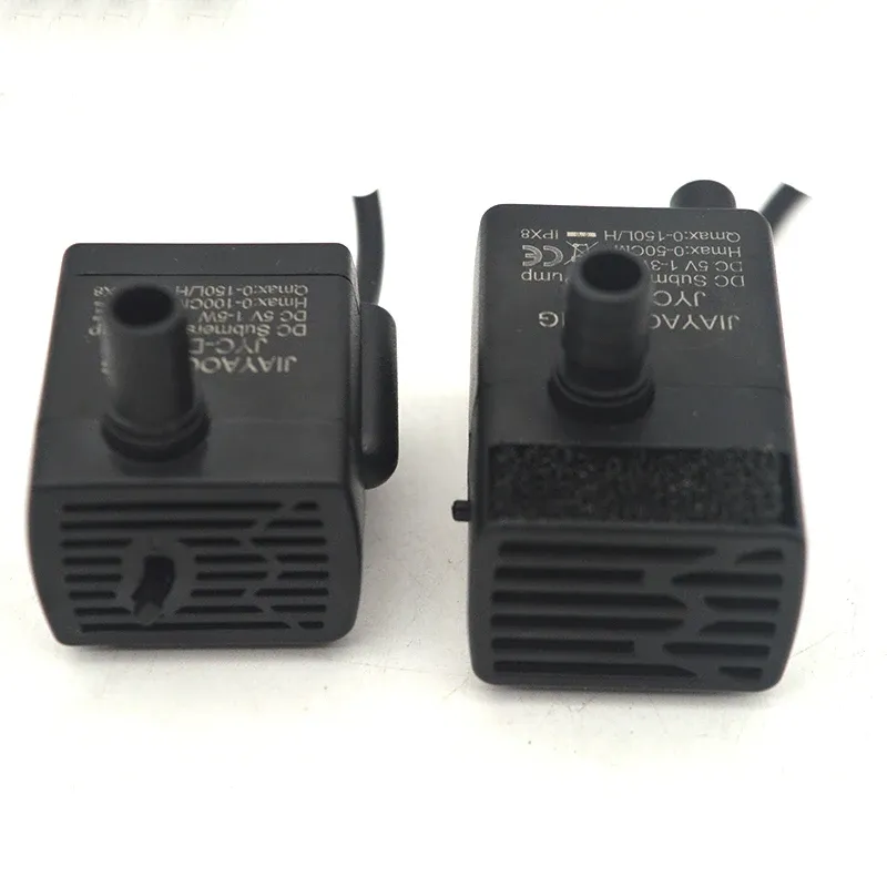Pompe de filtration USB silencieuse pour aquarium, mini fontaine pour animaux de compagnie, pompe de circulation d'eau submersible à débit réglable 5 V 5 W 3