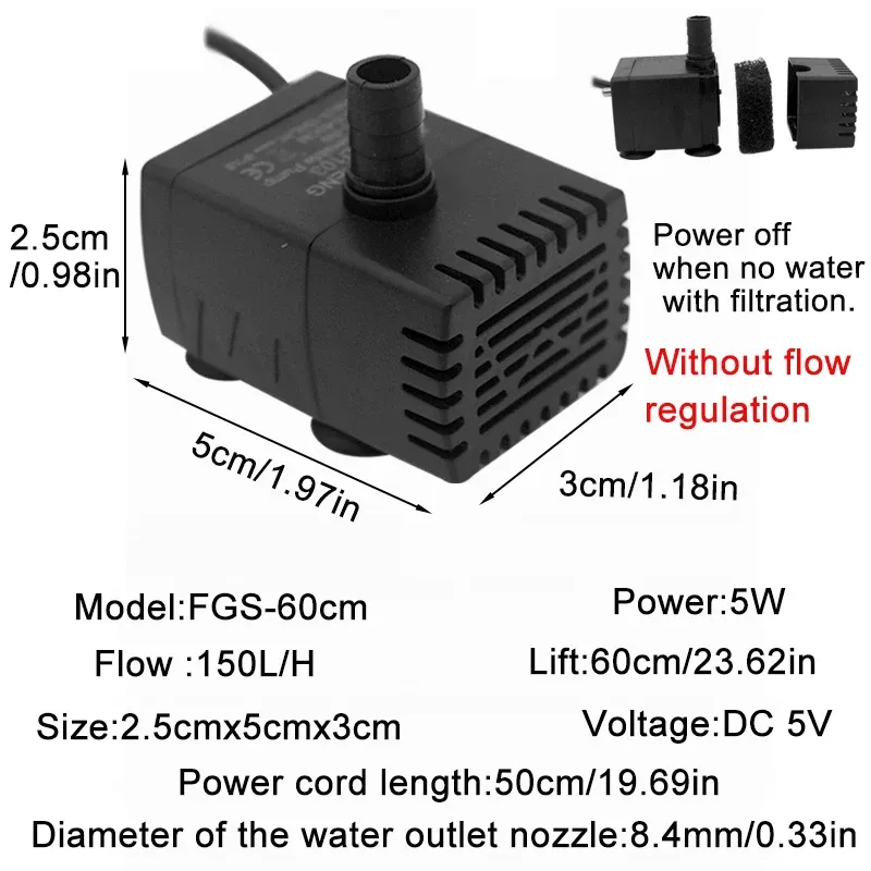 Design compact de la mini pompe submersible