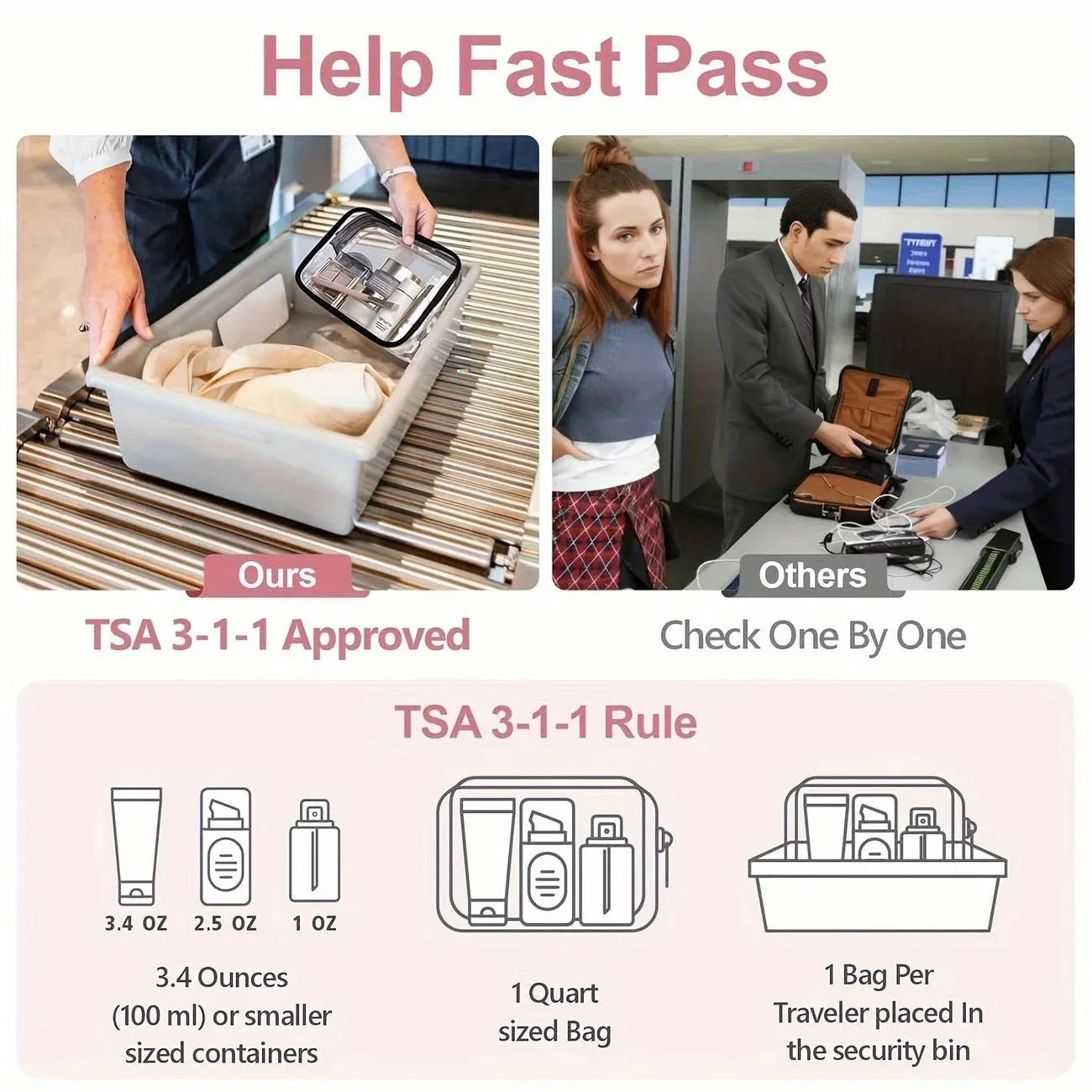 Trousse de toilette femme grande capacité, idéale pour les voyages, facile à nettoyer, pour produits cosmétiques et médicaments 6