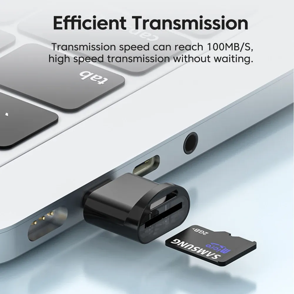 Mini lecteur de cartes OTG micro TF USB 3.1 haute vitesse pour téléphone portable, MacBook, Samsung et Xiaomi, transfert de données, adaptateur USB-C 2