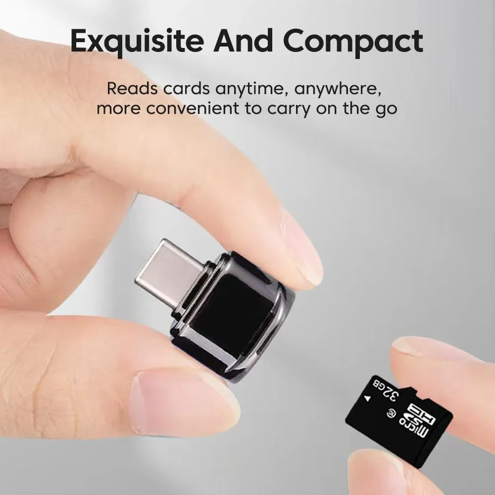 Mini lecteur de cartes OTG micro TF USB 3.1 haute vitesse pour téléphone portable, MacBook, Samsung et Xiaomi, transfert de données, adaptateur USB-C 6