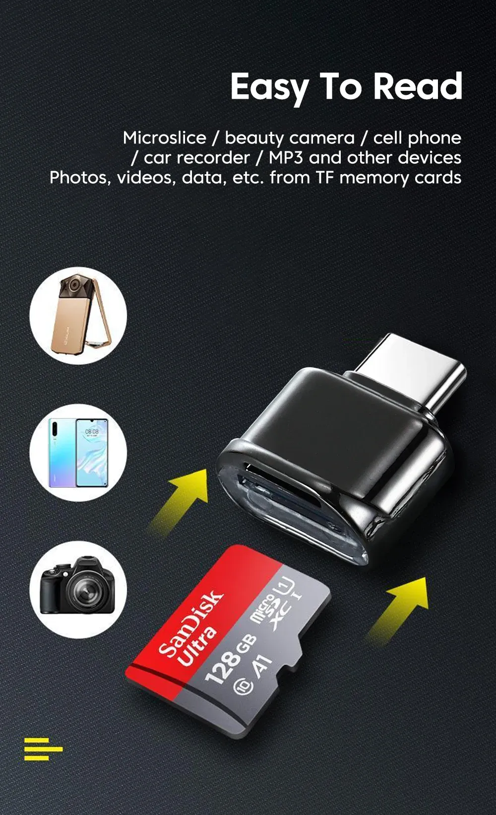 Utilisation du lecteur de carte OTG
