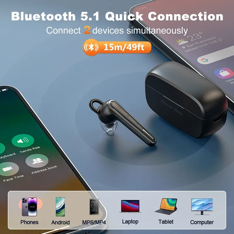 Casque Bluetooth Bee M52 en situation d'utilisation