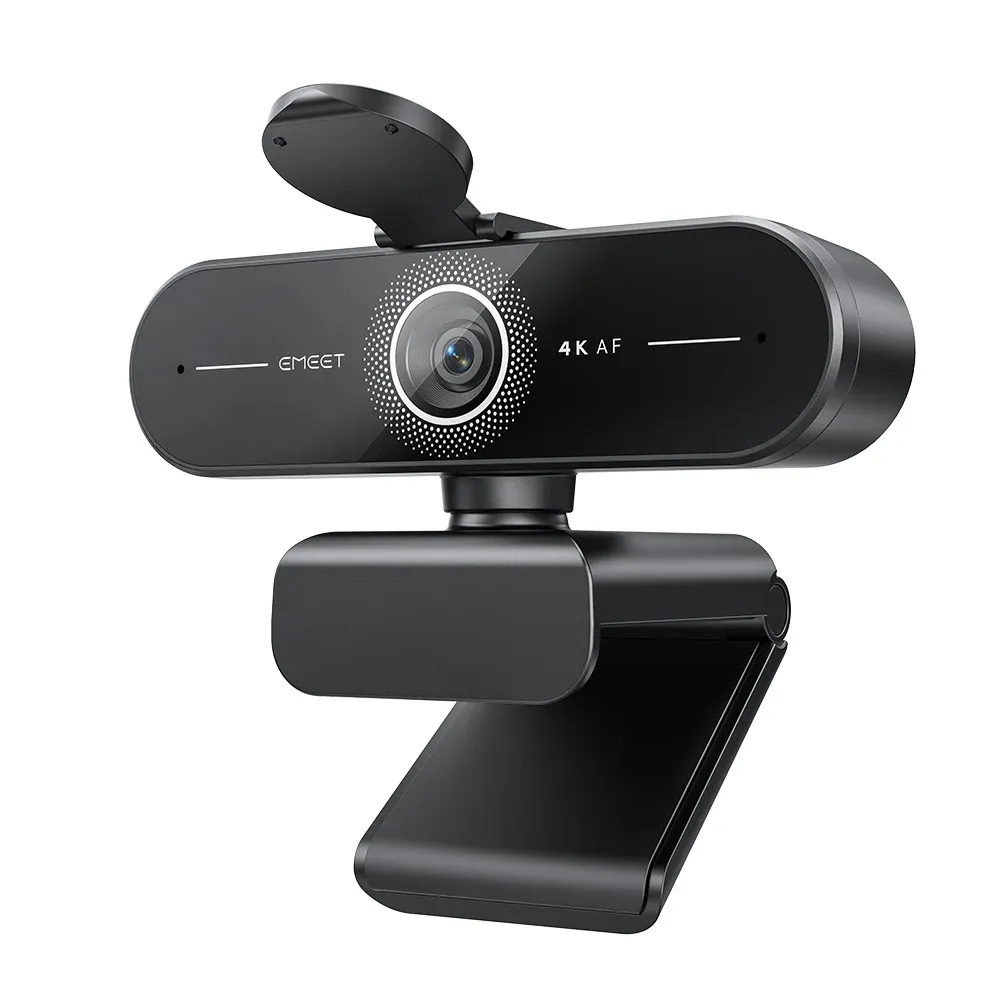 Webcam EMEET 4K/1080P pour PC, caméra vidéo à mise au point automatique PDAF avec double caméra et microphones intégrés, compatible Zoom et téléphones 7