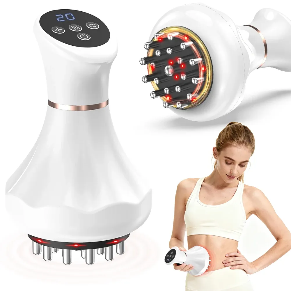 Masseur électrique de drainage lymphatique et de méridiens avec chaleur et vibration apaisante, brosse de sculpture corporelle pour jambes, bras, hanches et ventre 1