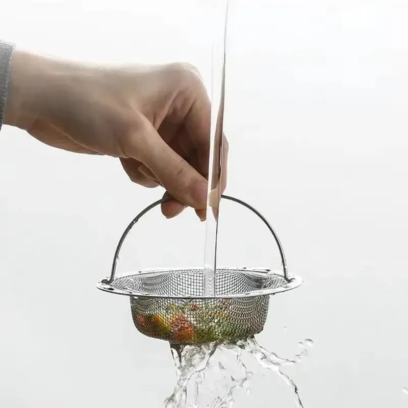 Bouchon de baignoire en acier inoxydable, filtre de douche avec poignée, crépine de lavabo en métal, siphon de sol pour cuisine 4