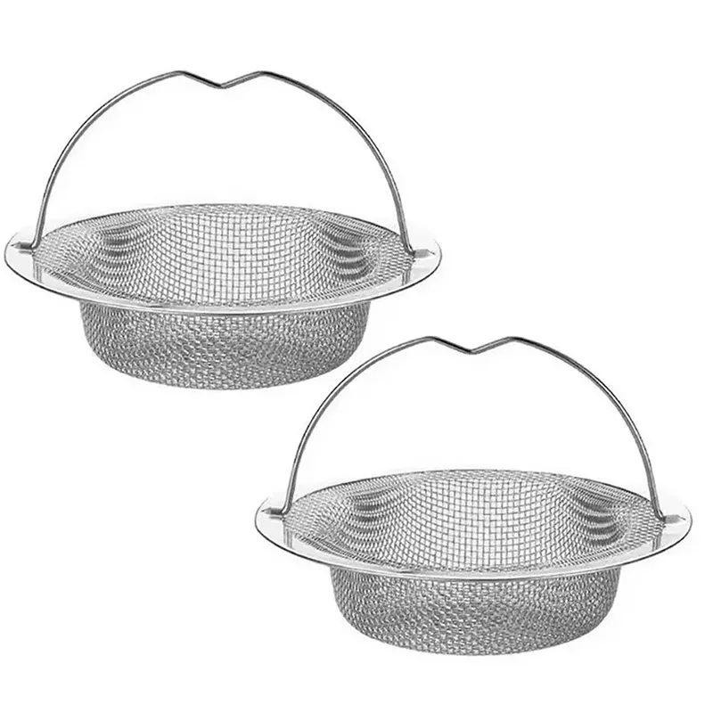 Bouchon de baignoire en acier inoxydable, filtre de douche avec poignée, crépine de lavabo en métal, siphon de sol pour cuisine 9