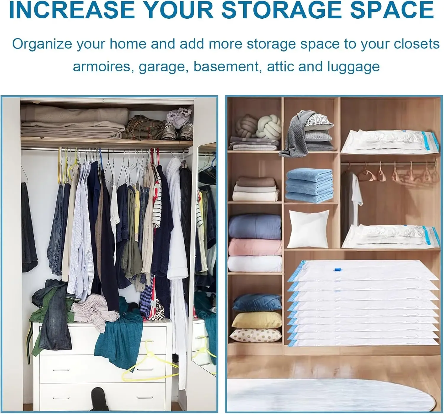 Sac de rangement sous vide pour voyage