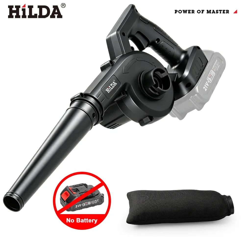 Souffleur à feuilles sans fil HILDA 21V 2 en 1, souffleur et aspirateur haute puissance 7