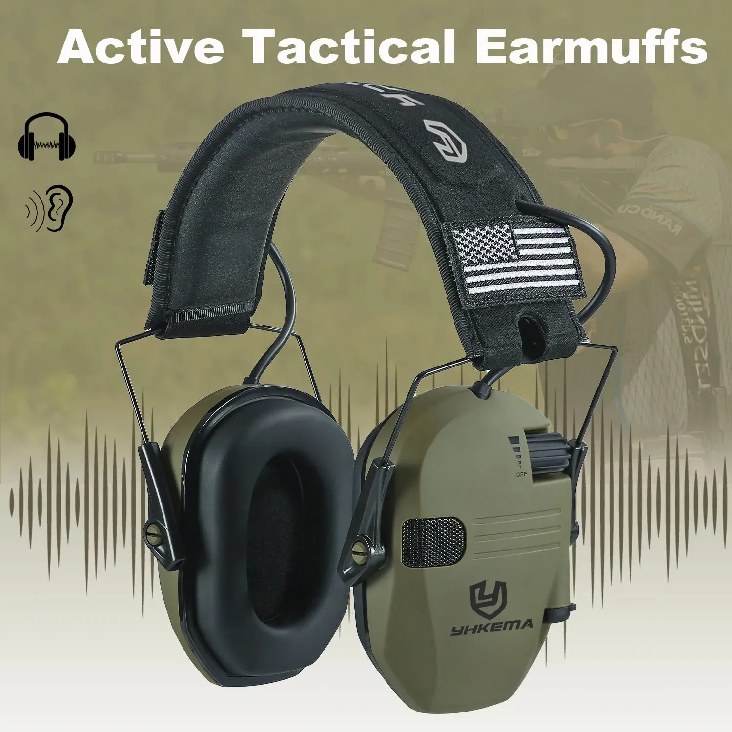 Casque de tir électronique tactique à protection auditive et amplification sonore pour la chasse