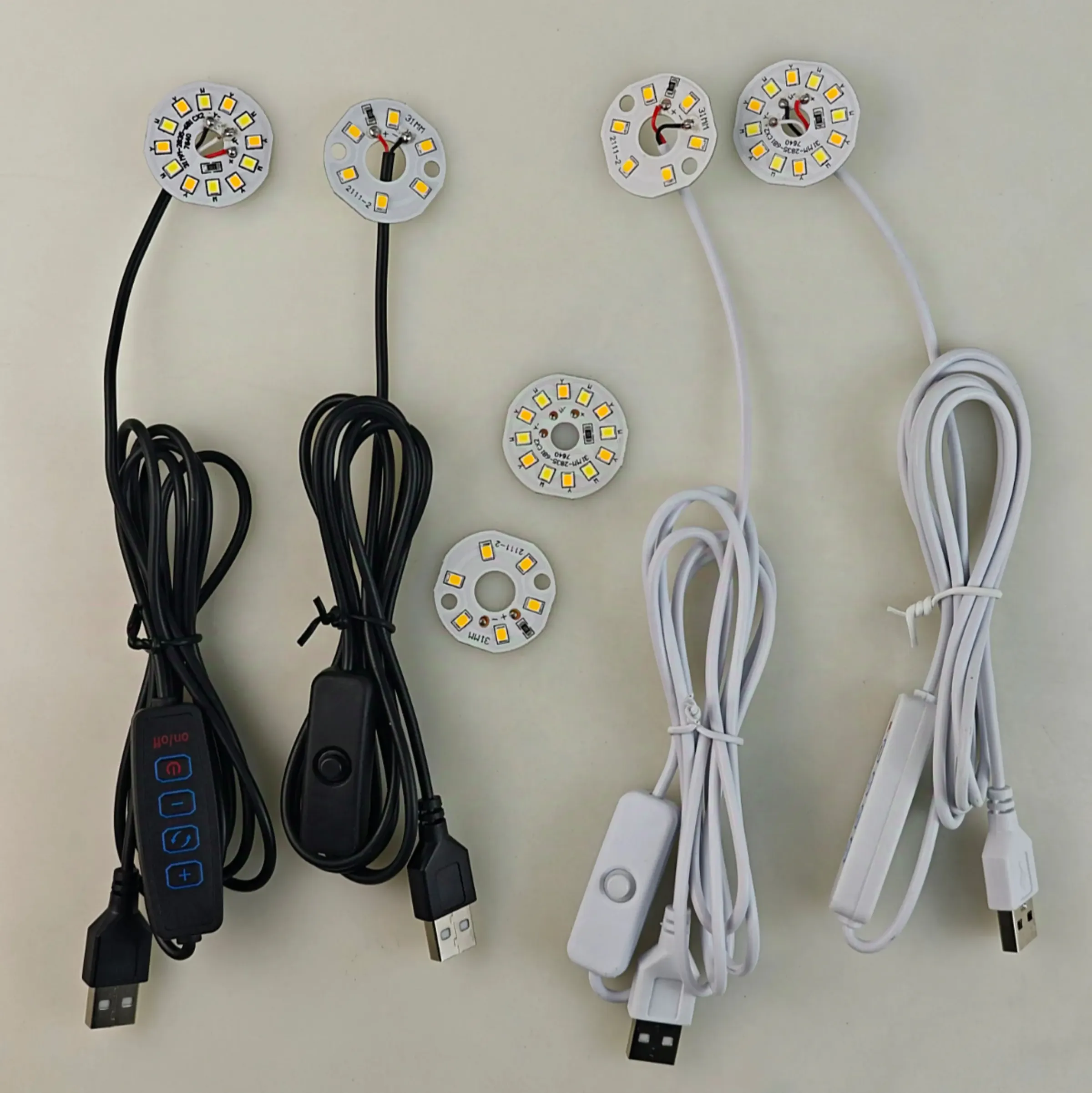 Lampe de lecture LED USB 5 V 3 W à lumière blanc chaud, puce 2835, variateur tactile, interrupteur et câble d'alimentation inclus, idéale pour la lecture nocturne, le bureau et la tablette