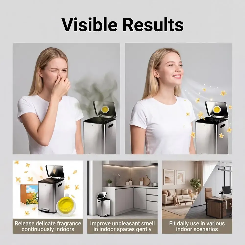 Désodorisant adhésif pour poubelle au design épuré