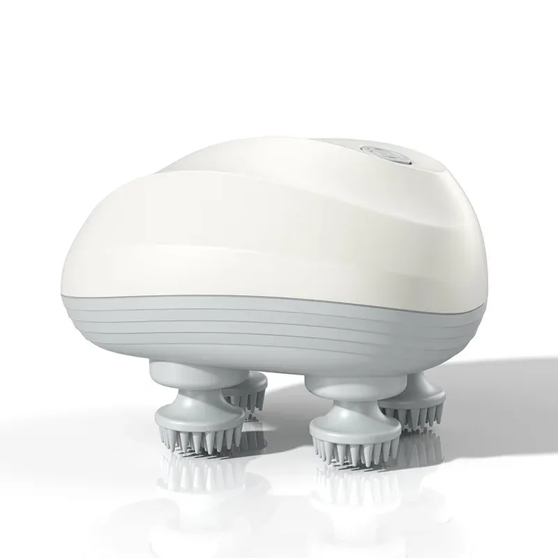 Masseur électrique pour cuir chevelu étanche, rechargeable, masseur de tête portable avec 4 griffes de massage pour le soulagement du stress, la relaxation du corps, du cou, du dos et des animaux de compagnie 8