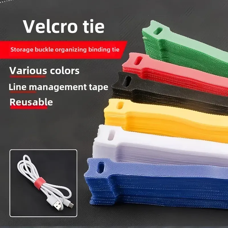 Attaches autocollantes réutilisables en nylon pour gestion de câbles - Image 1