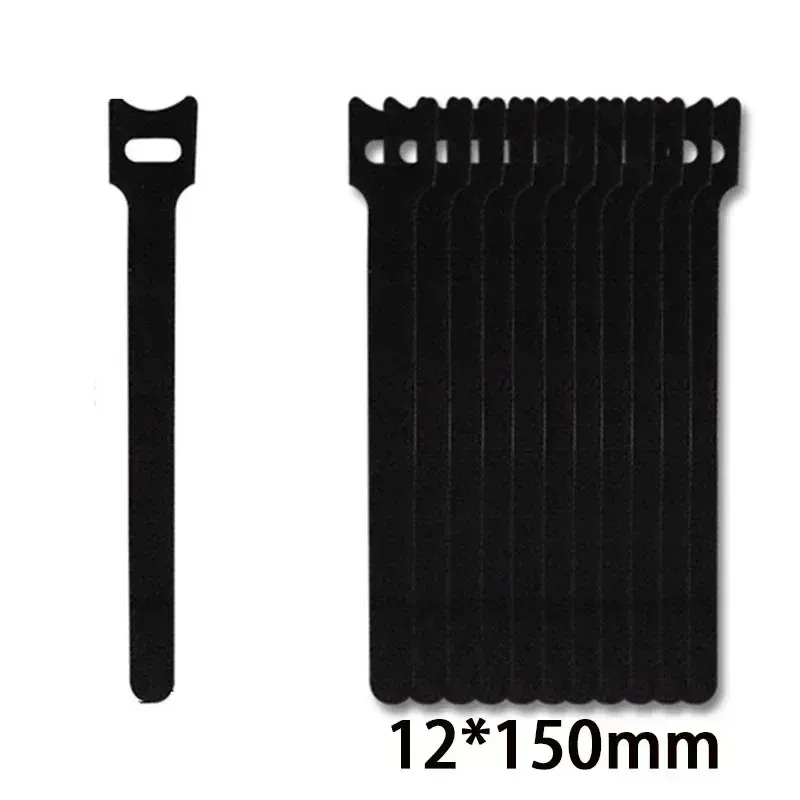 Attaches autocollantes réutilisables en nylon pour gestion de câbles 12