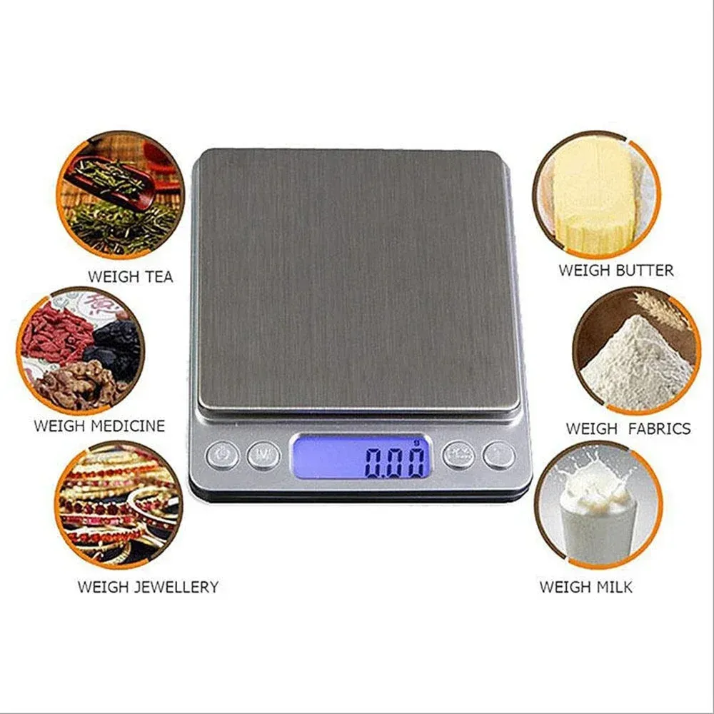 Balance numérique de poche pour bijoux, 3000 g x 0,1 g, balance de précision pour bijoux, 500 g x 0,01 g, sans emballage de vente au détail 2